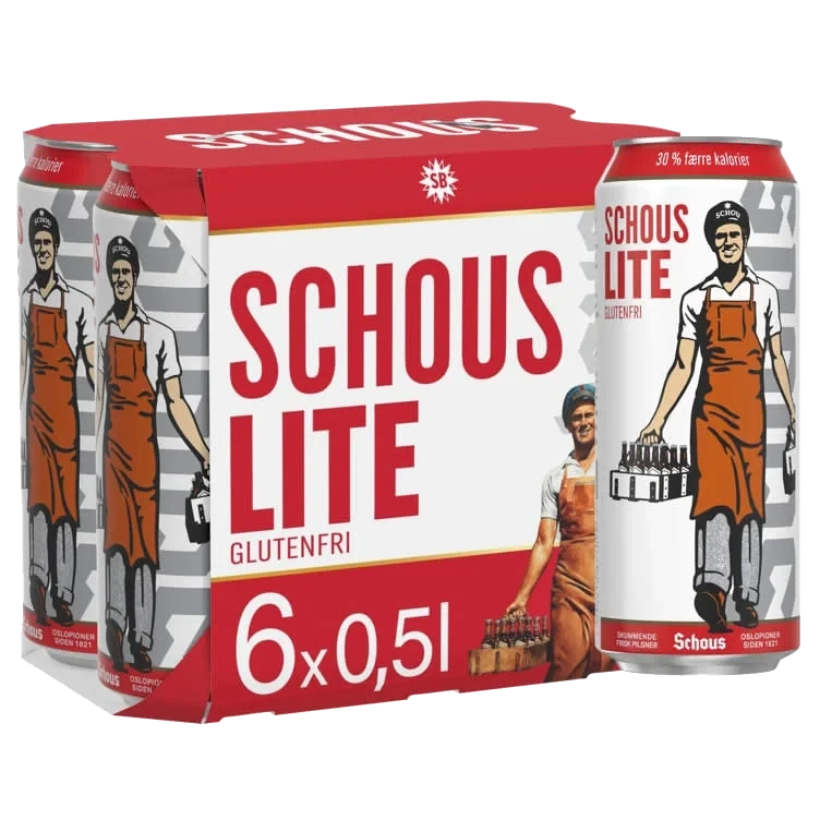 Schous LITE Pilsner 6 x 0,5L, 3 l