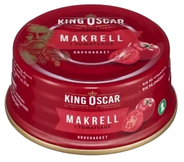 Makrell Grovrevet I Tomat 100g King Oscar