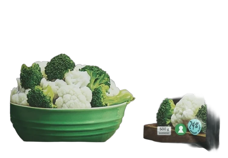 Brokkoli & Blomkål 12x500g