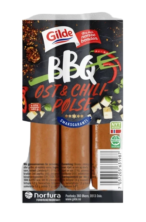 Ost&Chilipølse 480g Gilde