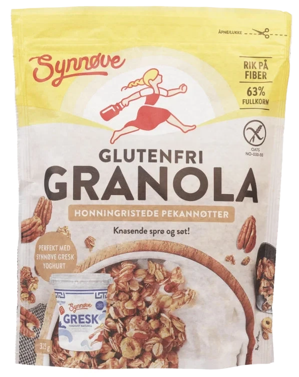 Synnøve Glutenfri Granola Honningristede Pekannøtter 325g