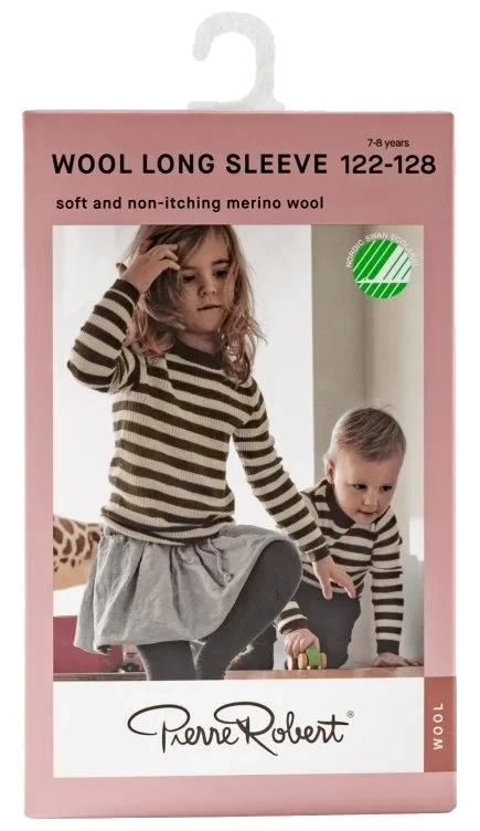 Wool Long Sleeve Kids Dark Olive 110-116