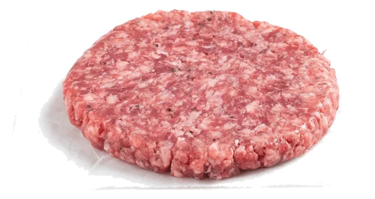 Angusburger m/Tørrsaltet Bacon ca 180g pr Kg