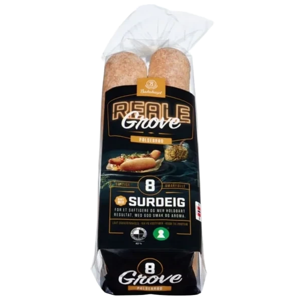 Pølsebrød Grove 8pk 410g Reale