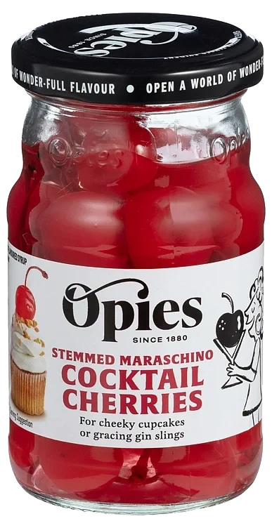 Cocktailbær Rød m/Stilk 125g Opies