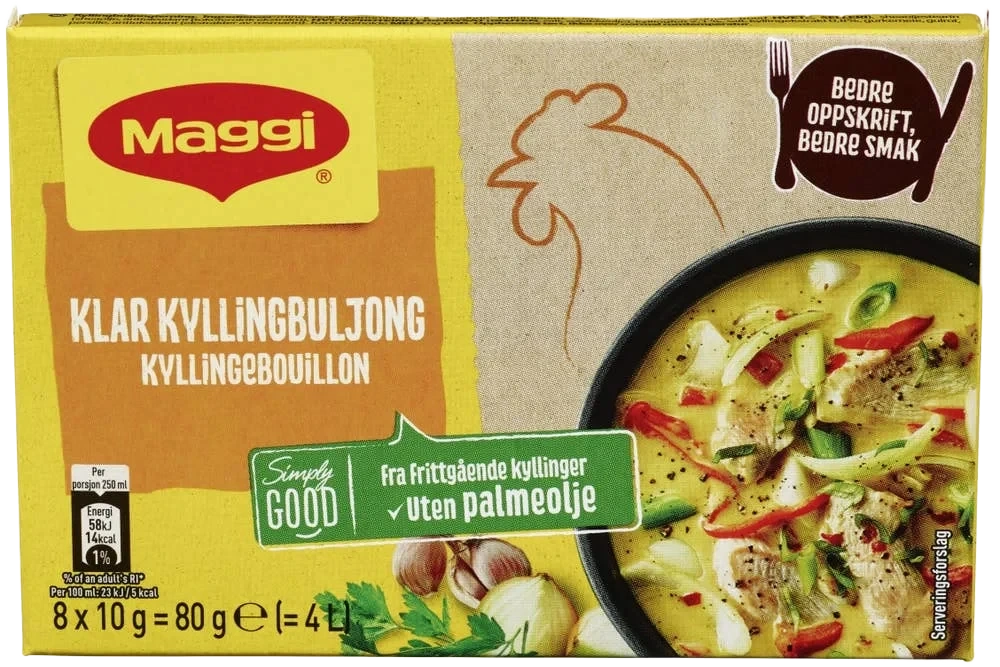 Klar Kyllingbuljong Terninger, 80 g