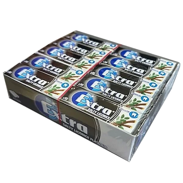 Extra Salty Licorice Gum (Kartong 30 pk)