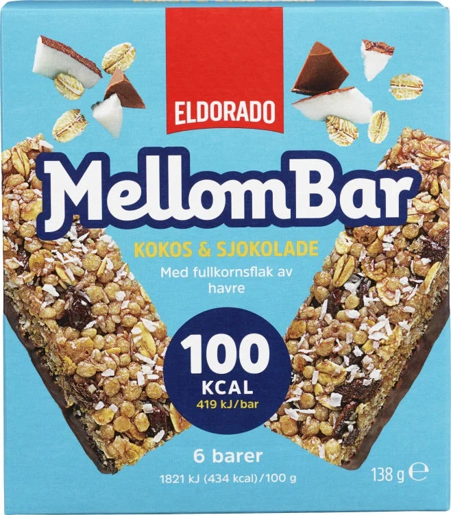 Mellombar Kokos&sjokolade 138g Eldorado