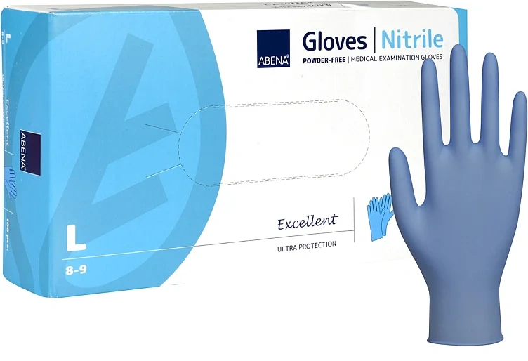 Engangshanske Abena Excellent Ultra Protection l Blå Nitril
