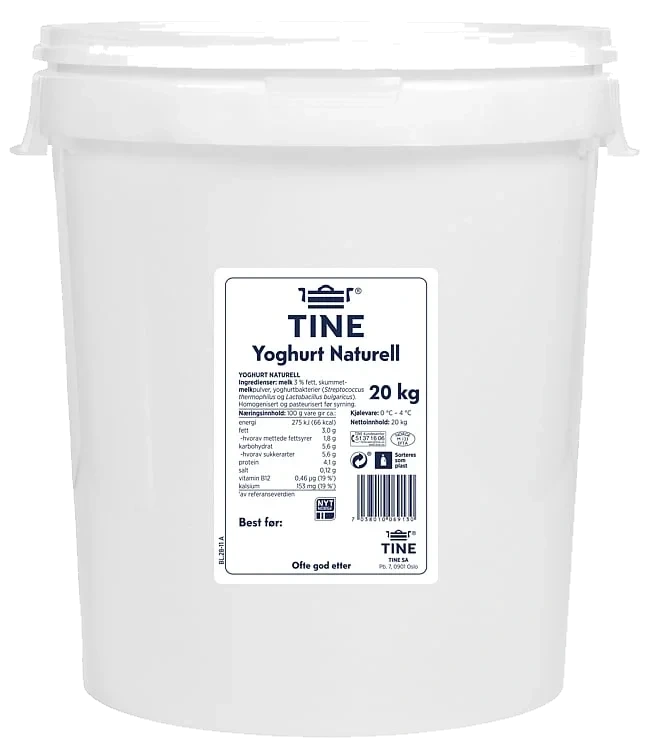 Yoghurt Naturell 20kg Tine