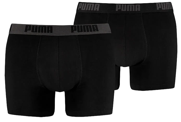 Boxer Basic Herre 2pk Black/Black L Puma