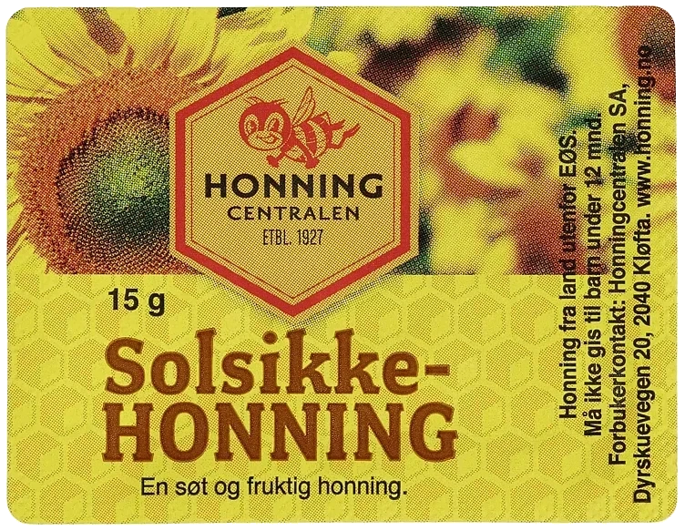 Honning kuvert solsikke   80x15g