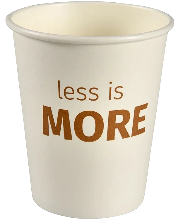 Kaffebeger lessismore hvit  9,1cm  ø8cm  24cl/8oz   50stk