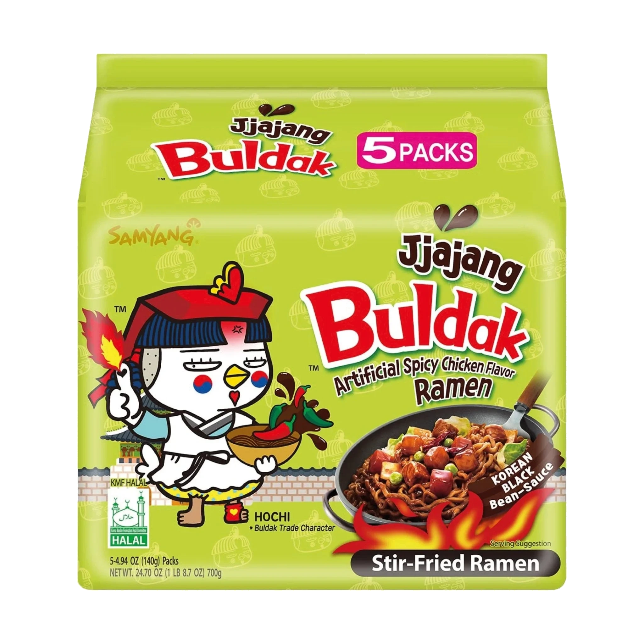Hot Chicken Jjajang Buldak 5x140g Samyang