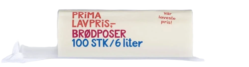 Brødpose 6l, 100 stk