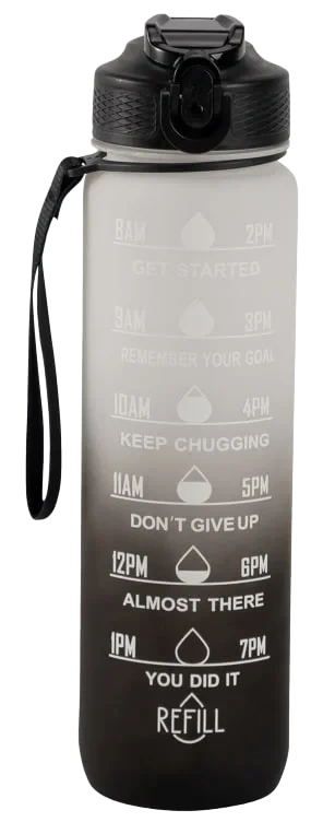 Drikkeflaske Black And White 1000ml Hollywood Motivational Bottle