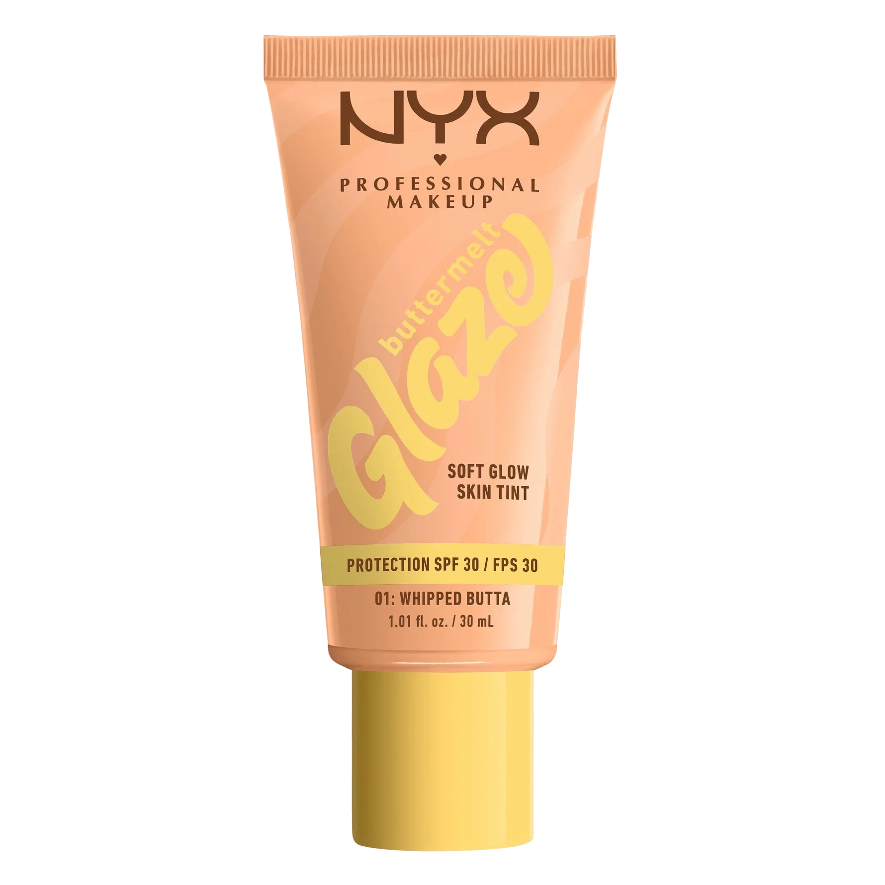 NYX PROFESSIONAL MAKEUP Buttermelt Glaze Soft Glow Skin Tint SPF30 01 Whipped Butta