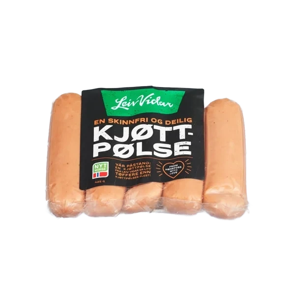 Kjøttpølse Skinnfri 425g Leiv Vidar