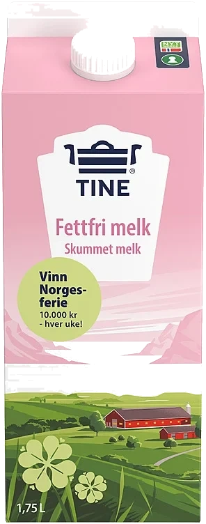 Skummetmelk 0,1%    1,75l