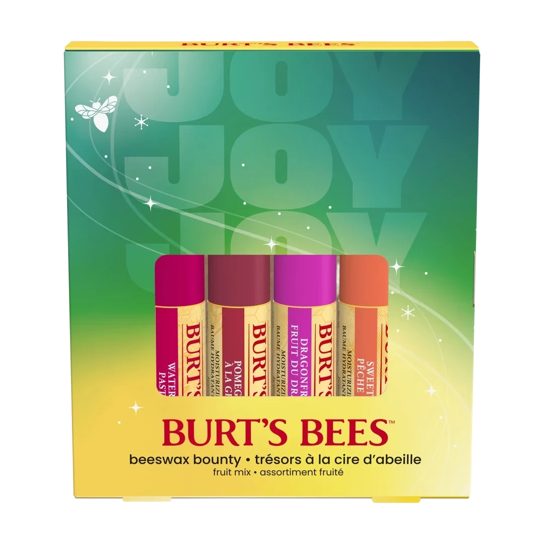 Burt's Bees Beeswax Bounty Fruit X-MAS 2026, 4 x 4,25 g
