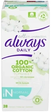 Truseinnlegg 100% Organic Cotton Normal Always