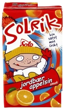 Solrik Jordbær/Appelsin Lettere 0,25l
