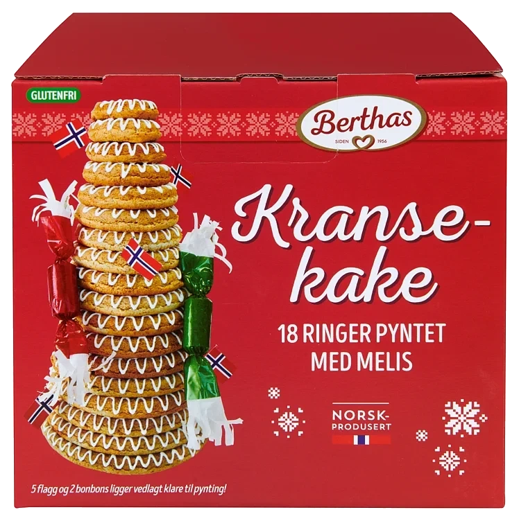 Kransekake 18 Ringer 850g Berthas
