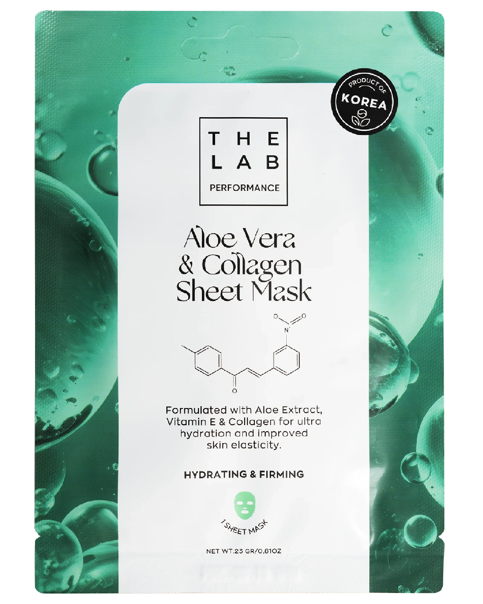 The Lab Performance Aloe Vera & Collagen Sheet Mask ansiktsmaske 1 stk
