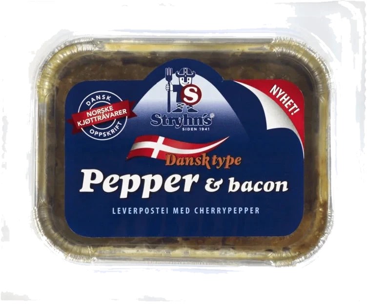 Leverpostei Pepper&Bacon 190g Stryhns