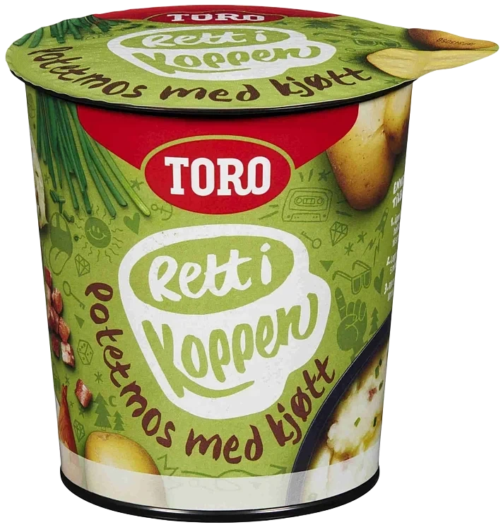 Toro Rik potetmos med kjøtt kopp 53g