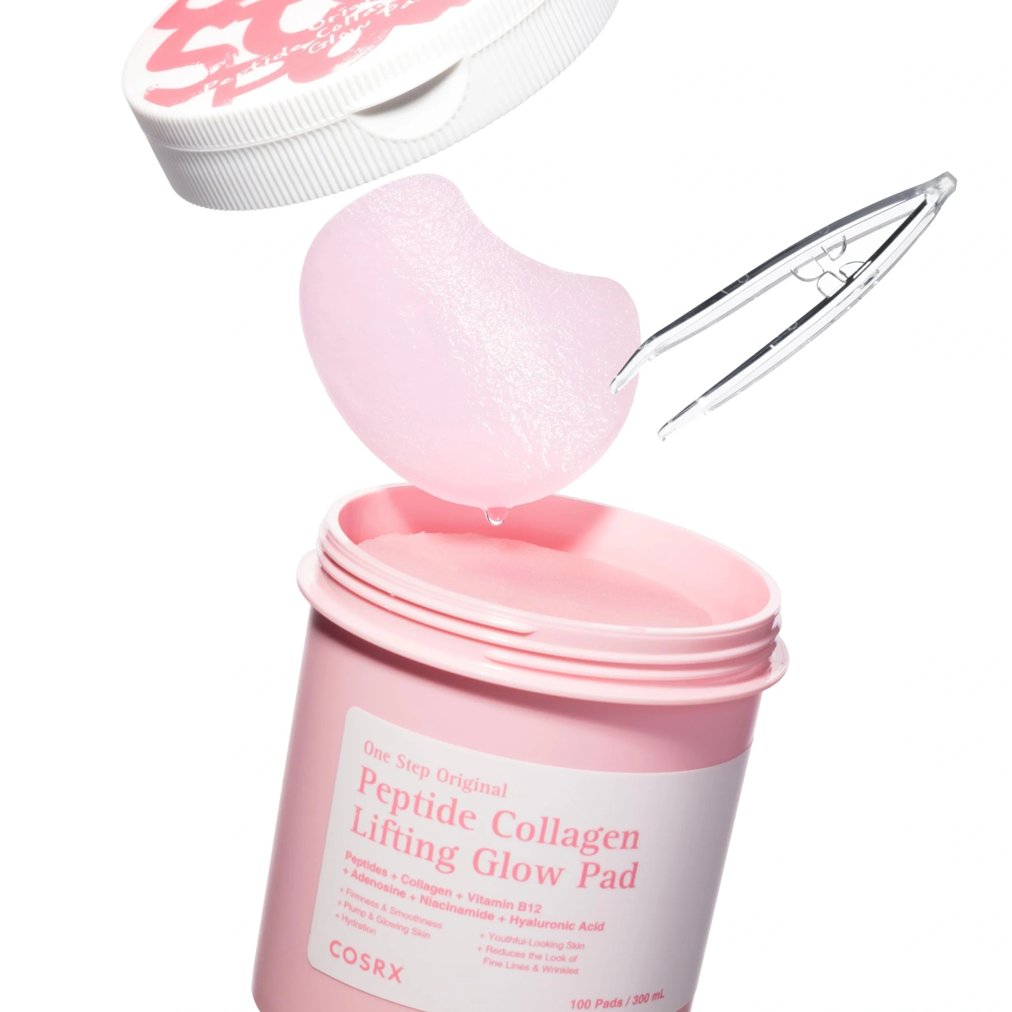 COSRX One Step Original Peptide Collagen Lifting Glow Pad, 100 stk.