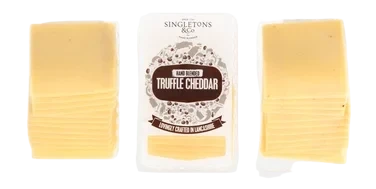 Cheddar Skivet m/Trøffel 1kg Singletons