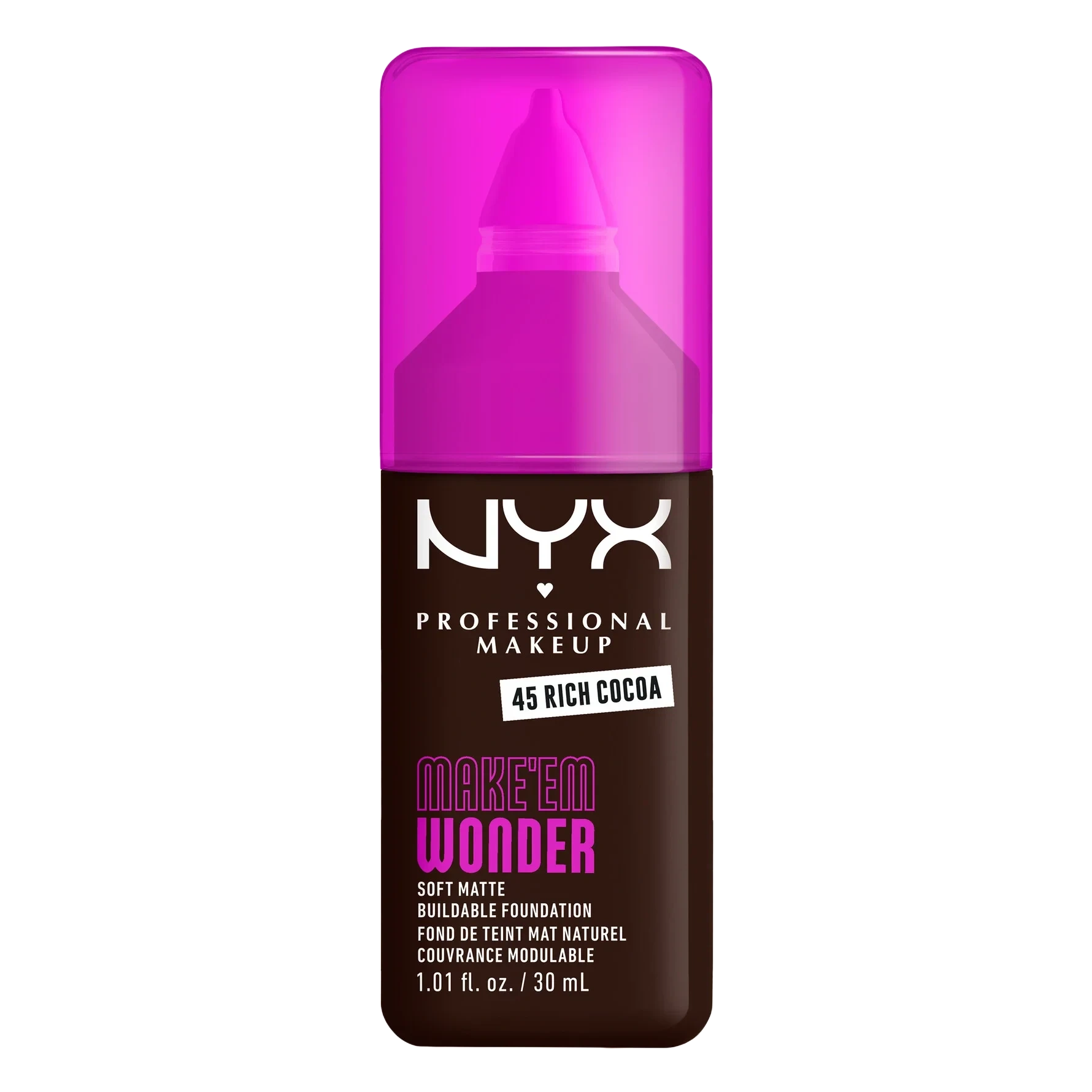 NYX PROFESSIONAL MAKEUP Make Em Wonder Foundation 45 Rich Cocoa