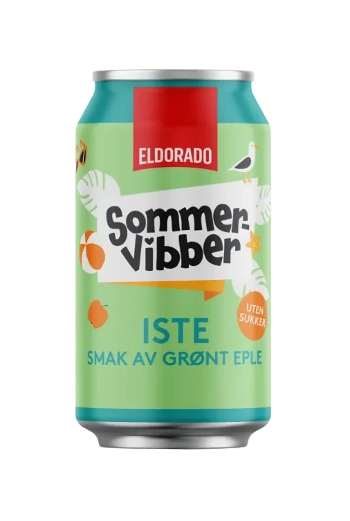 Iste Grønt Eple u/Sukker 0,33l boks Sommervibber