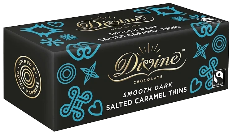 Divine after dinner salted caramel thins fairtrade  200g