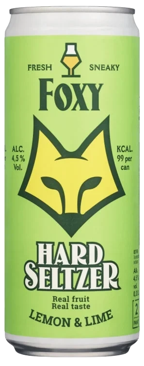 Foxy Hard Seltzer Lemon & Lime Sleek bx 0,33l