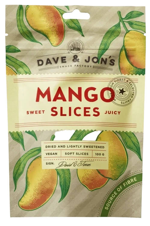 Dave&Jon's Mango Tørket 100g