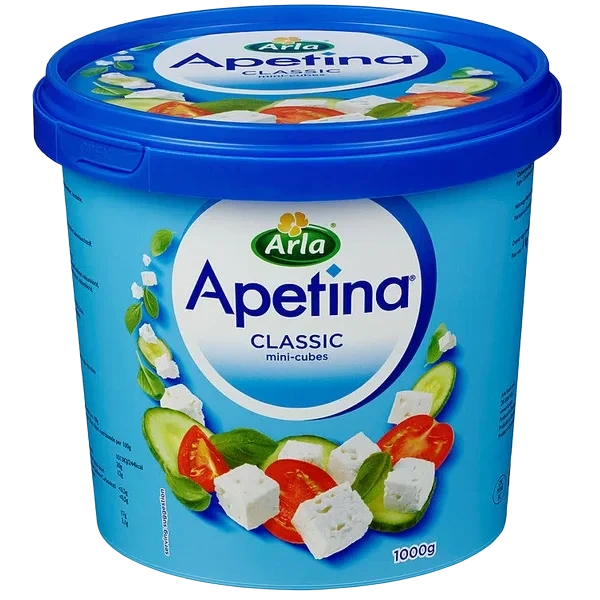 Apetina hvit ost ternet i lake  1,6kg