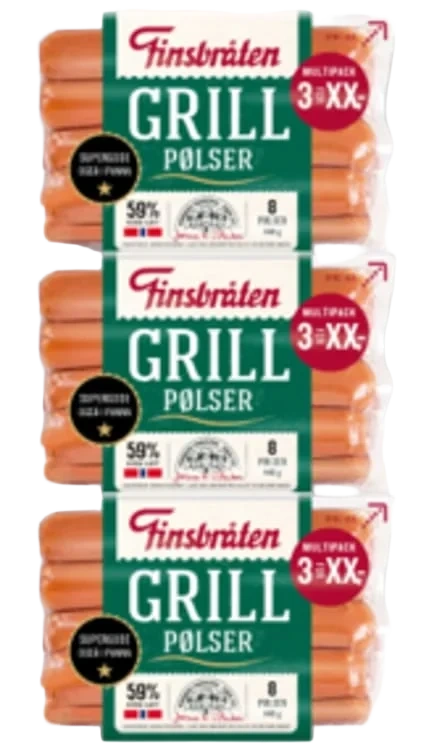 Grillpølser 1320g Storpk Finsbråten