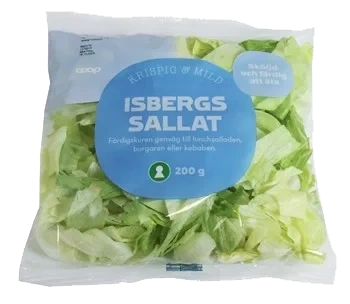 Skuren isbergssallat