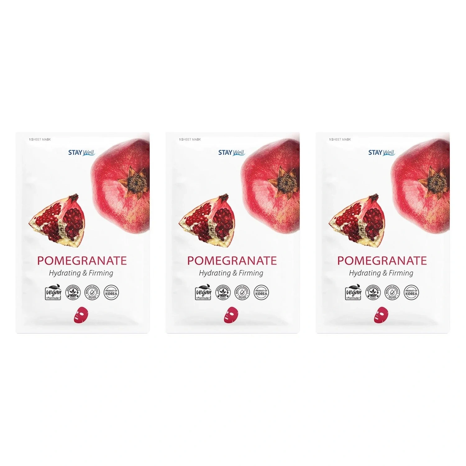 Stay Well Vegan Sheet Mask Pomegranate