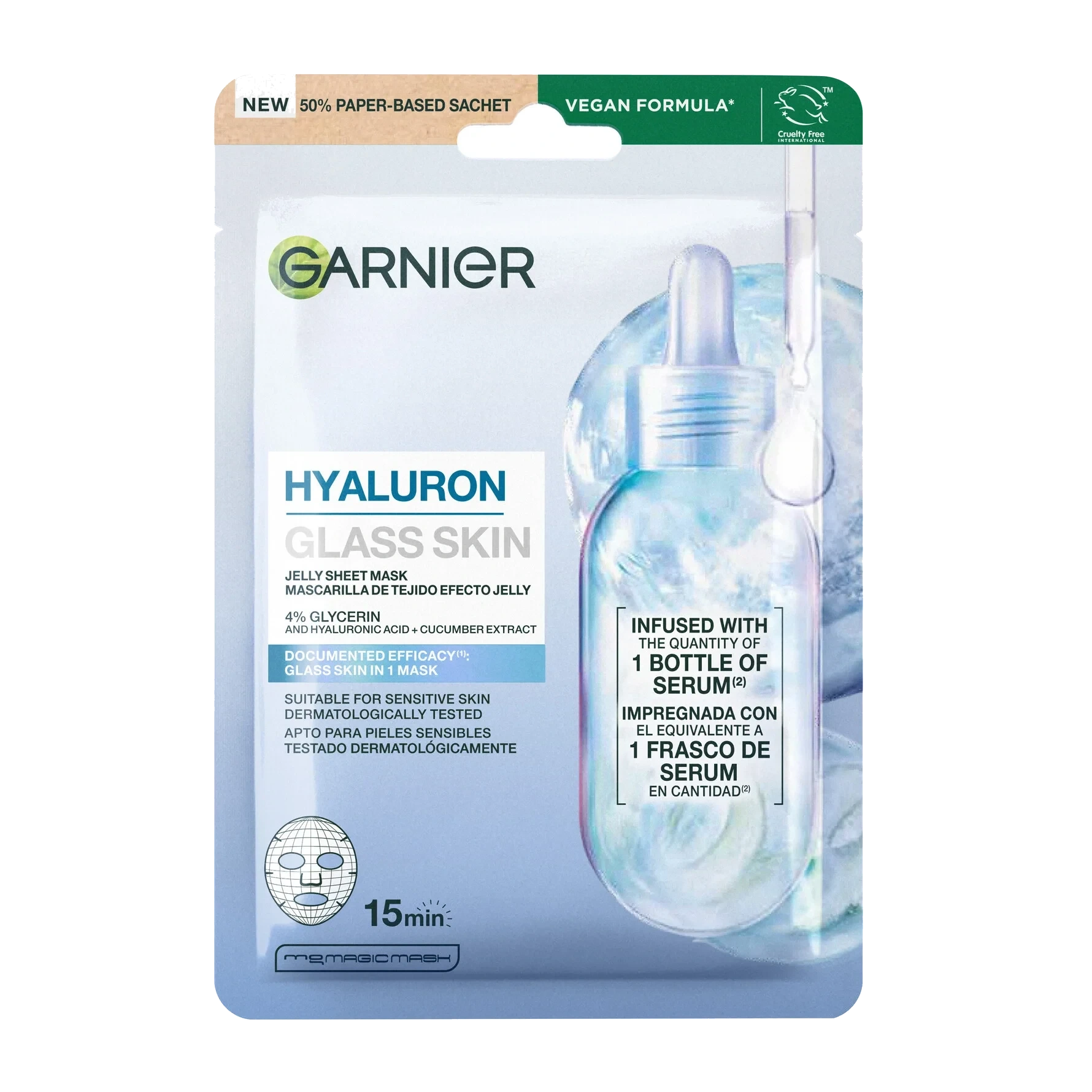 Garnier Hyaluron Glass Skin Jelly Ansiktsmaske 27 g
