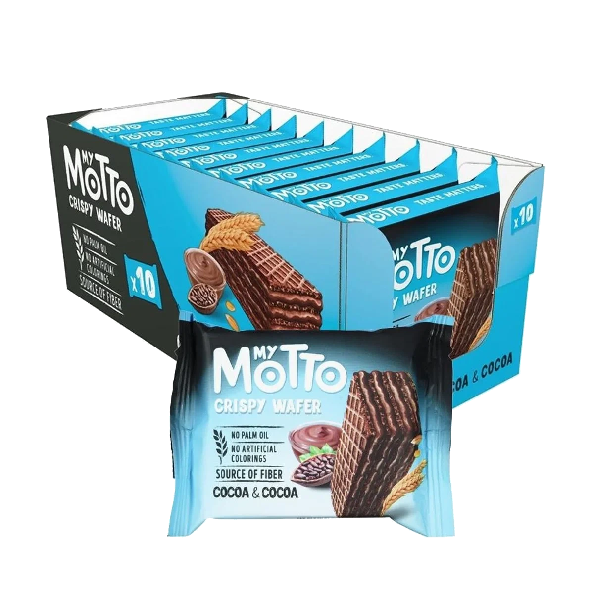 Crispy Wafer Cocoa & Cocoa (Kartong 10 x 30g)