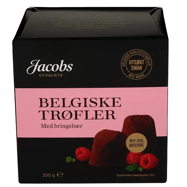 Jacobs Belgiske Trøfler Bringebær 200g