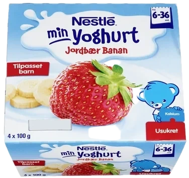 Min yoghurt banan og jordbær Fra 6 mnd, 400 g