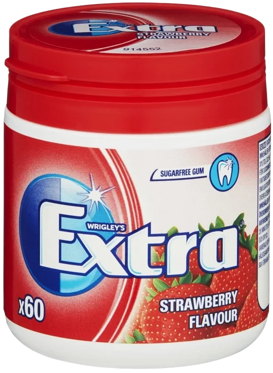Extra strawberry tyggis   84g