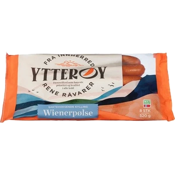 Kylling Wienerpølse 520g Halal Ytterøy