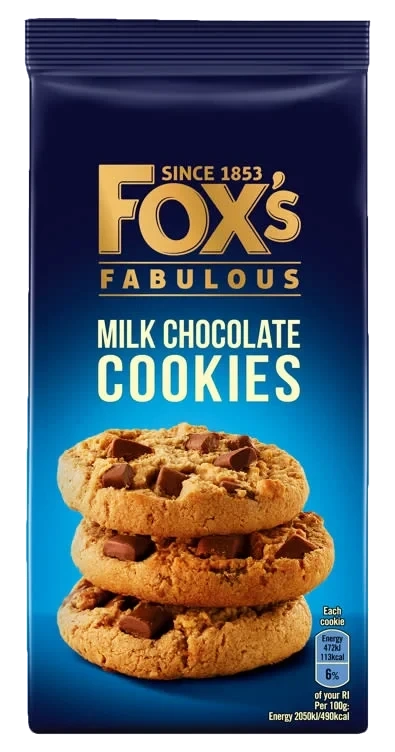 Fox's Cookies Melkesjokolade 180g Burton's