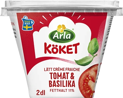 Lätt crème fraiche tomat / basilika 11%