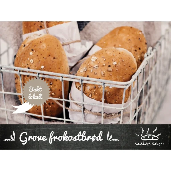 Frokostbrød Grove 4pk Emball Sandnes Bakeri